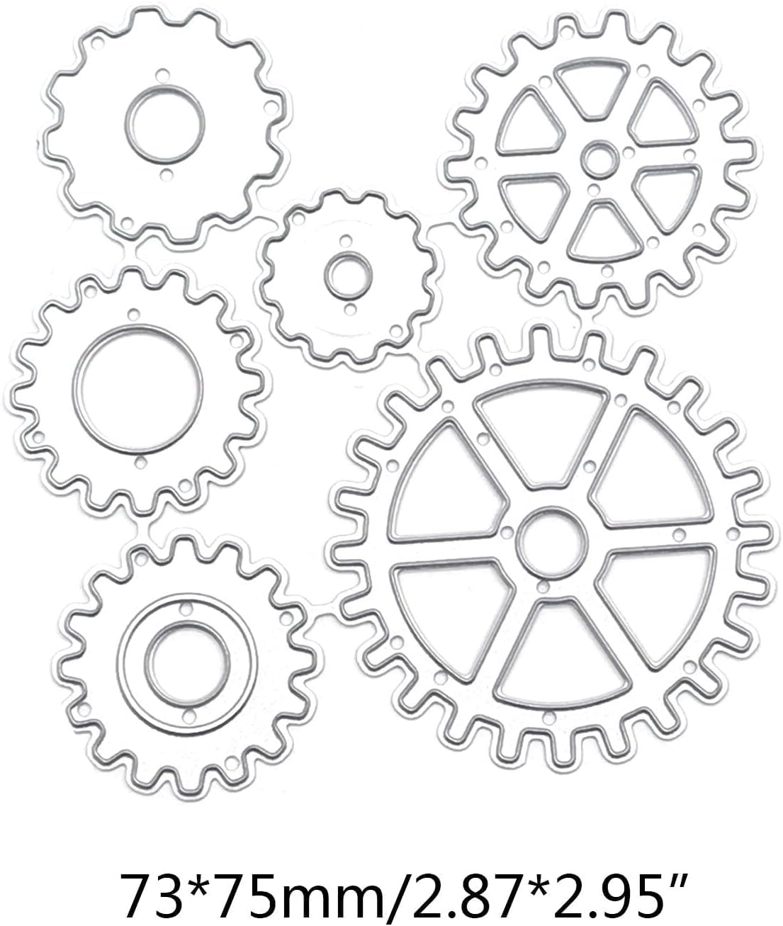 Steampunk Gear Metal Cutting Die Blade Punch Stencil Embossing Template for DIY Card Making Crafts Journaling Decoration Scrapbooking Die-Cuts Embossing image number 2