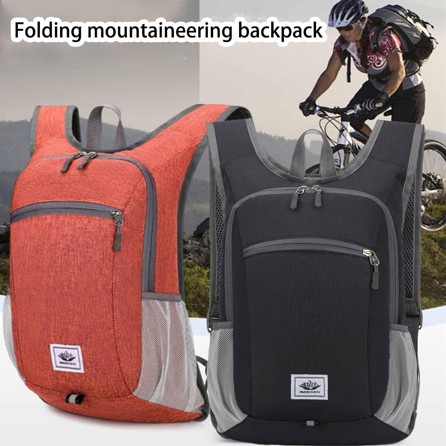 Mountaineering Folding Backpack, 12L Small Travel Backpack, Lightweight Foldable, Daypack Packable Camping Backpack, for Women Men image number 6