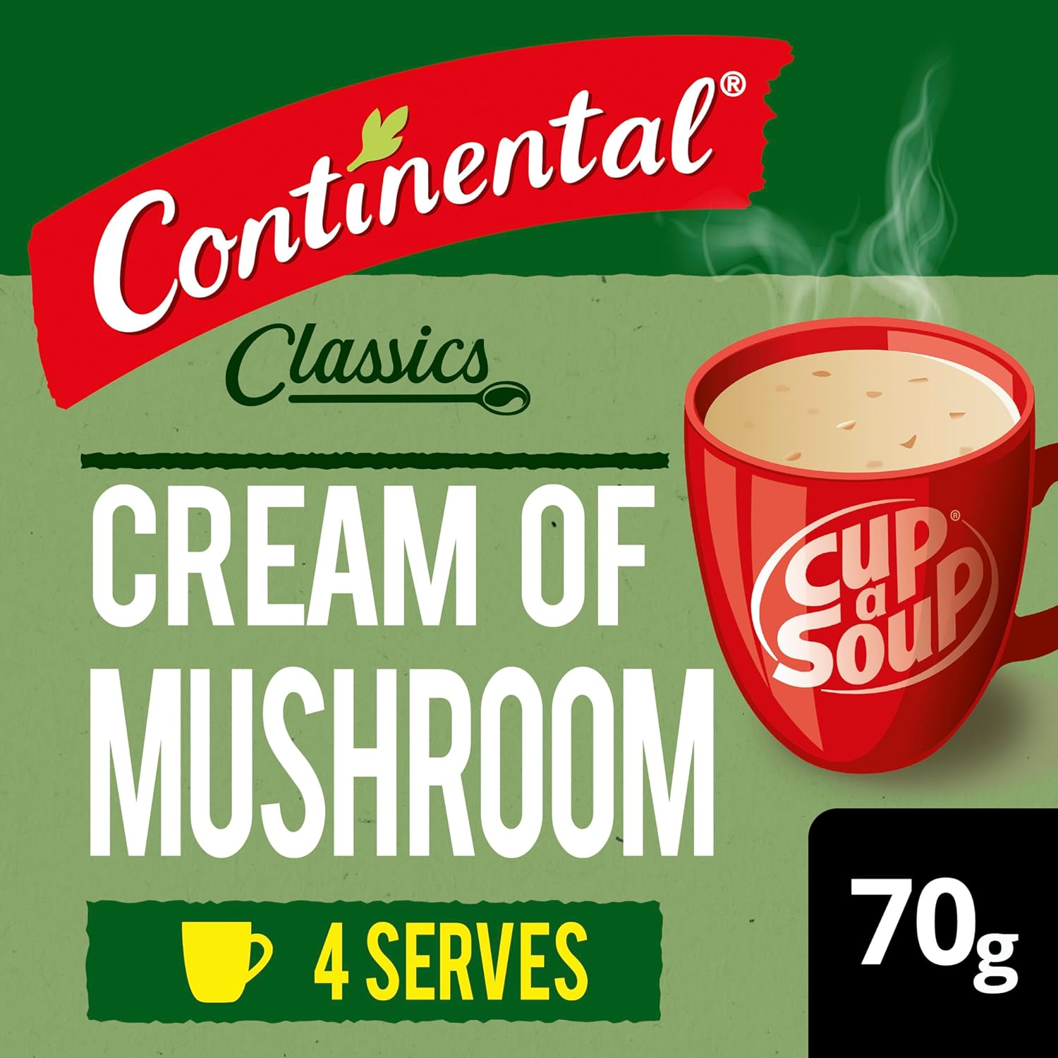 Continental Classics Cup a Soup Original Cream of Mushroom Soup 70G image number 4