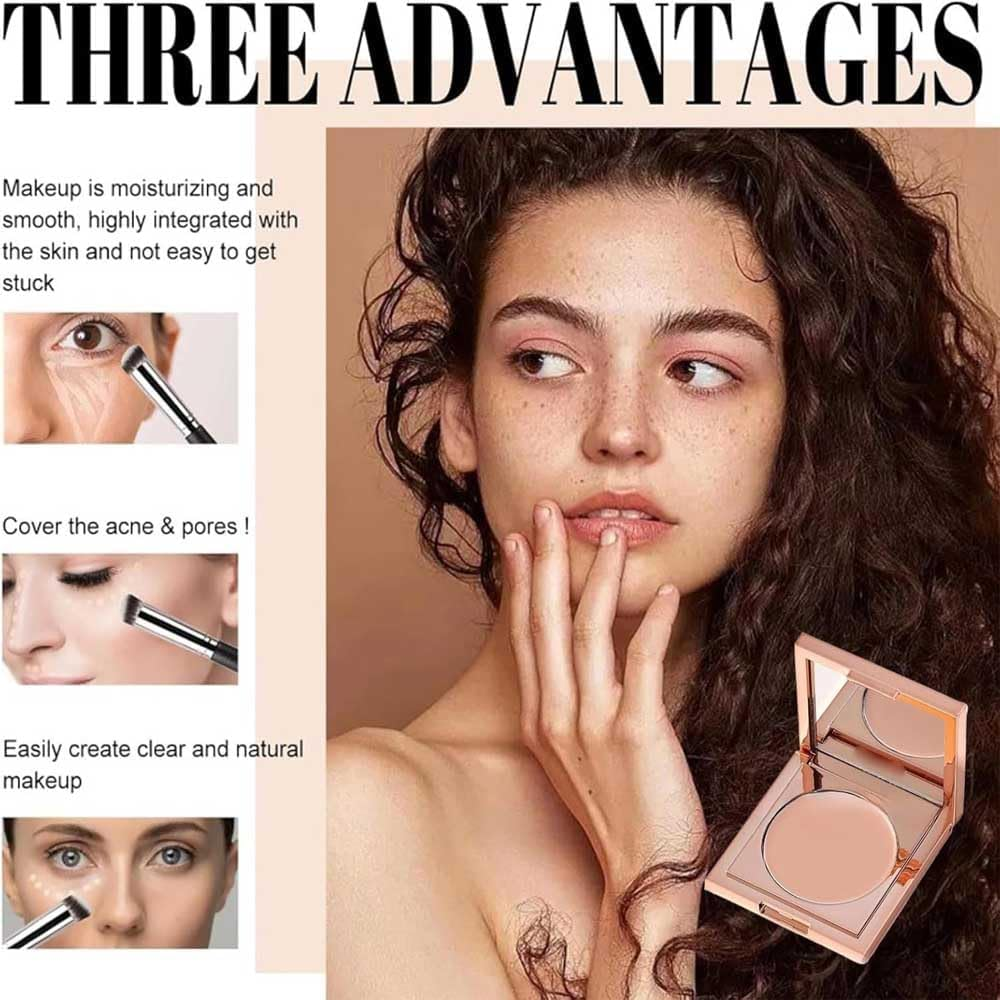 Colored Clay Cc Undereye Corrector,Color Corrector for Dark Circles with Brush, Conceal & Brighten Dark Circles,Under Eye Hydrating Concealer for Women (Natural, One Size) - Natural image number 4