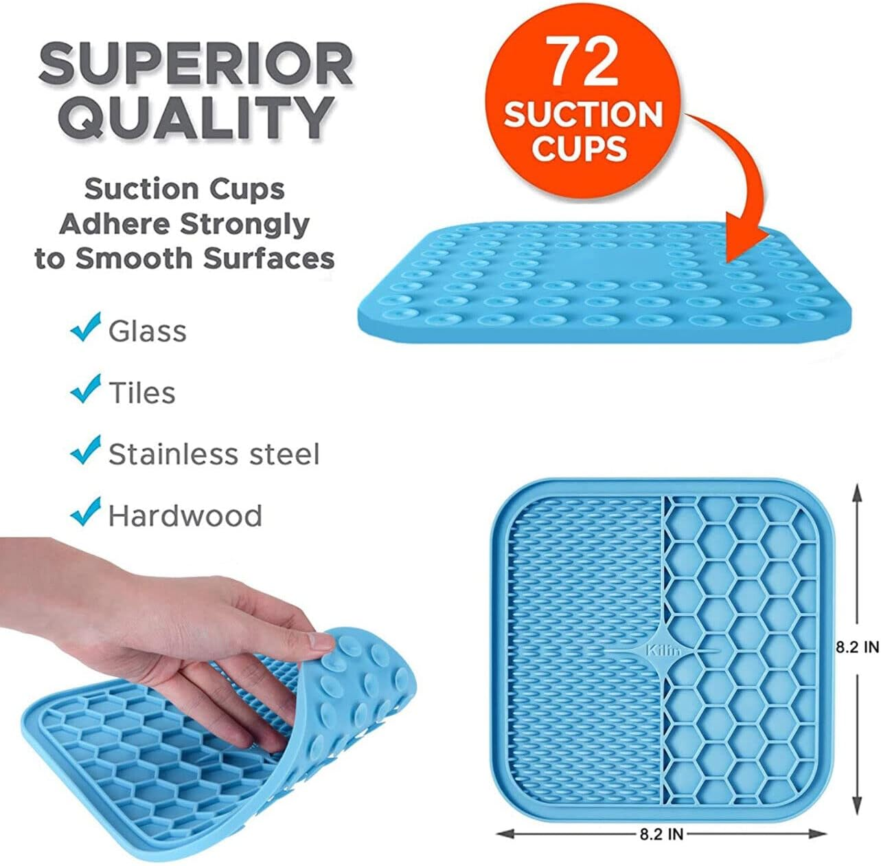 Silicone Pet Feeding Mat Slow Food Pads Dog Licking Pad Dispenser Plate AUSTOCK image number 1