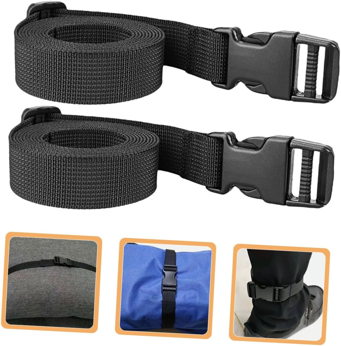 6Pcs Heavy Duty Luggage Straps Buckle for Suitcases Easy Carrying Secure Fastening Adjustable Travel Accessories for Plane image number 2