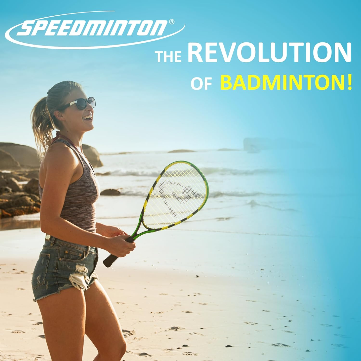 Speedminton&reg; S900 Set - Original Speed Badminton/Crossminton Professional Set with Carbon Rackets Including 5 Speeder&reg;, Pitch and Bag image number 4