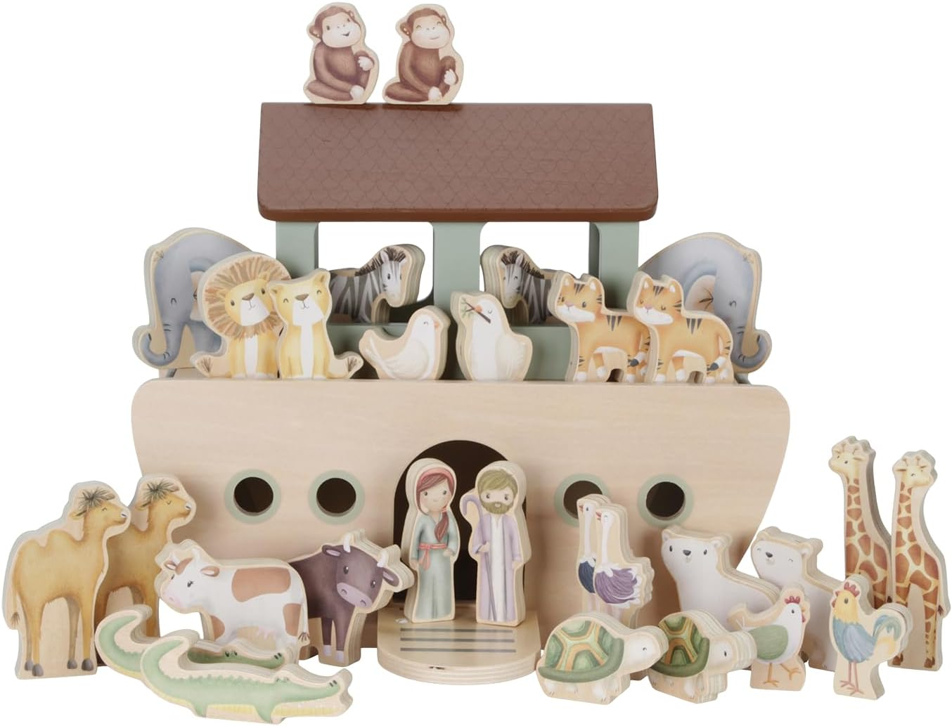 Little Dutch Wooden Noah'S Ark Playset image number 5