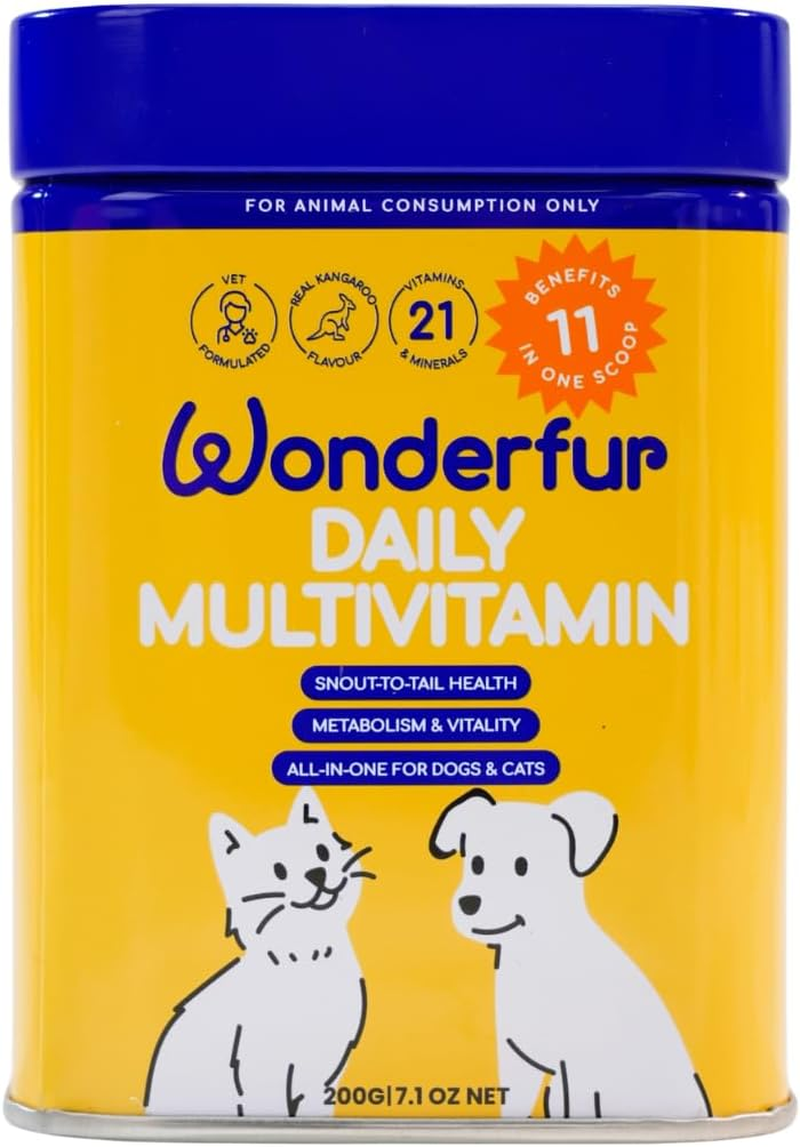 Wonderfur Daily Multivitamin, Supplement for Dogs and Cats 200G, 21+ Essential Nutrients, 11-In-1 Formula &ndash; Supports Skin & Coat, Immune, Energy, Joints & Brain with Dual Calcium Australian Made image number 4