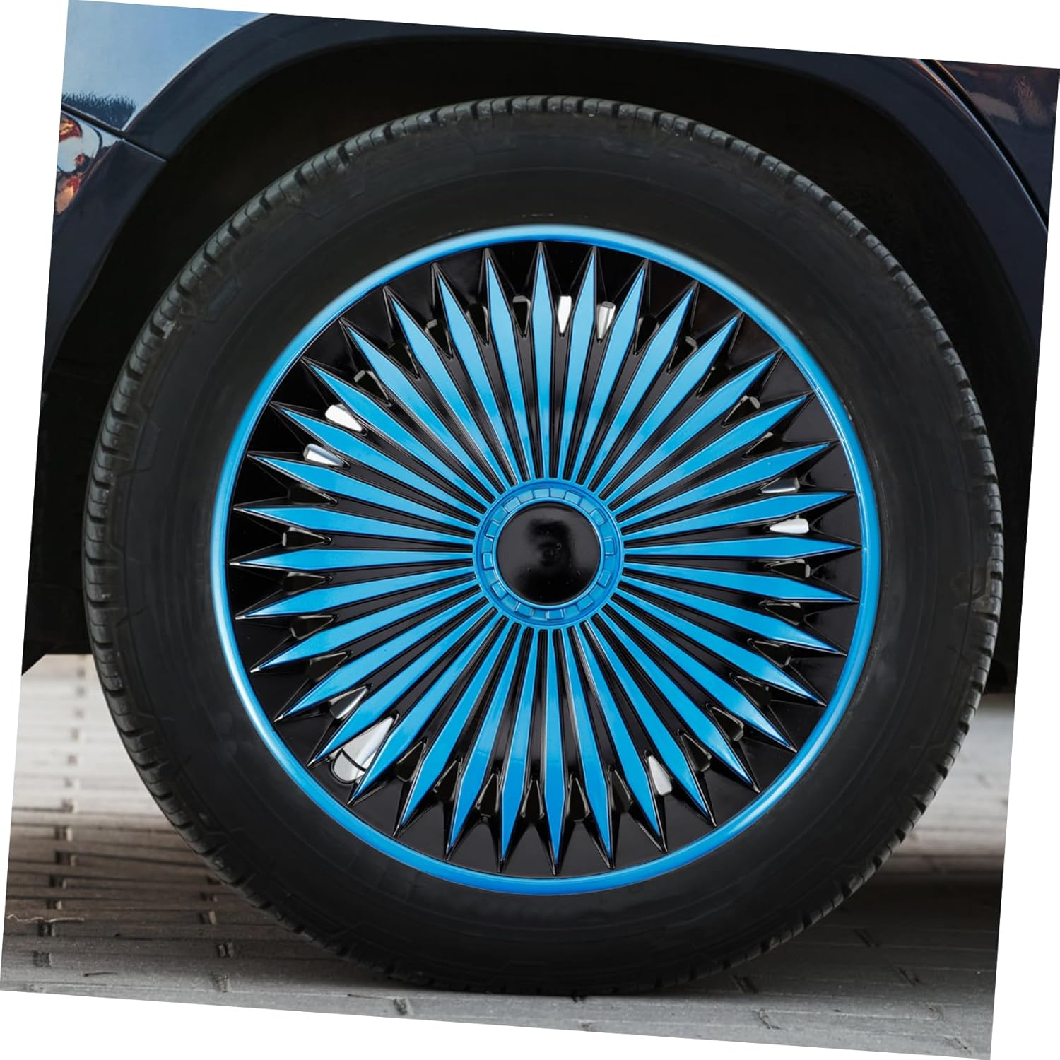 HEALEEP Automotive Wheel Hub Cover Decorative Rim Cover for Easy Installation Vehicle Aesthetics Compatible Various Models Stylish Look for Wheels Design image number 5