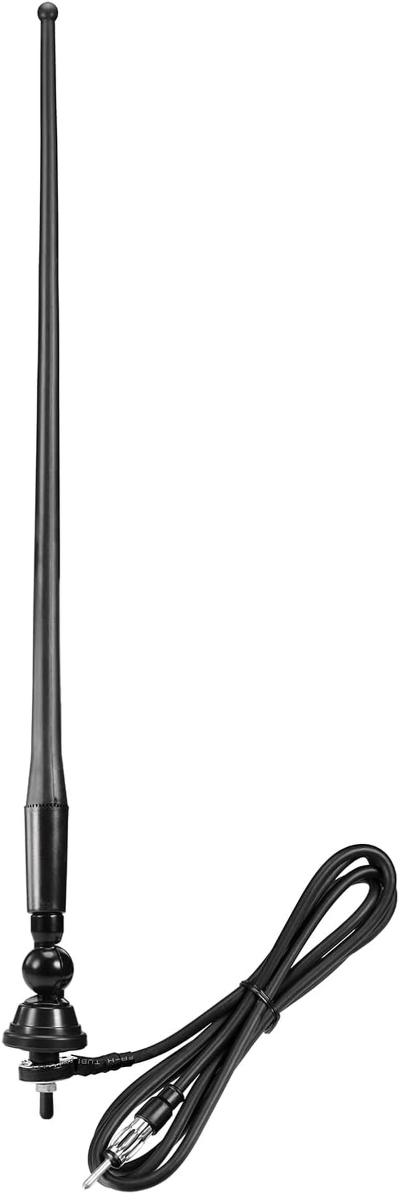 Eightwood Waterproof Marine Boat Radio Antenna 46Cm, AM/FM Stereo Antenna Mast Replacement with Mount Base for Boat Car Tractor RV ATV UTV Motorcycle Yacht Pontoon image number 2