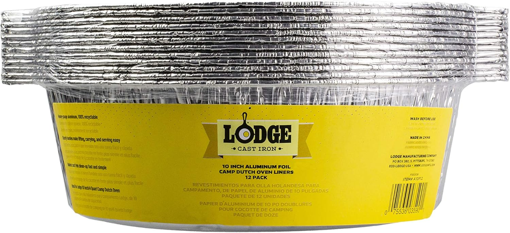 Lodge Dutch Oven Liner, 10 Inch, Silver