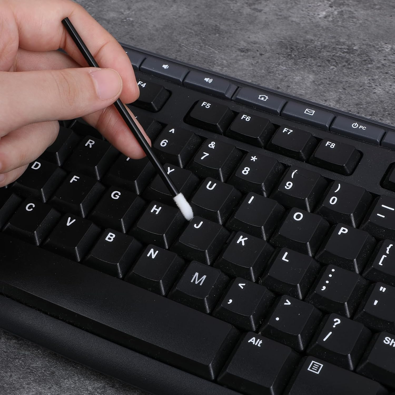 200 Pcs Black Foam Swab 3.6 Inch Cleaning Swabs Foam Tips Sponge Sticks for Printer Electronics Camera Optical Lens