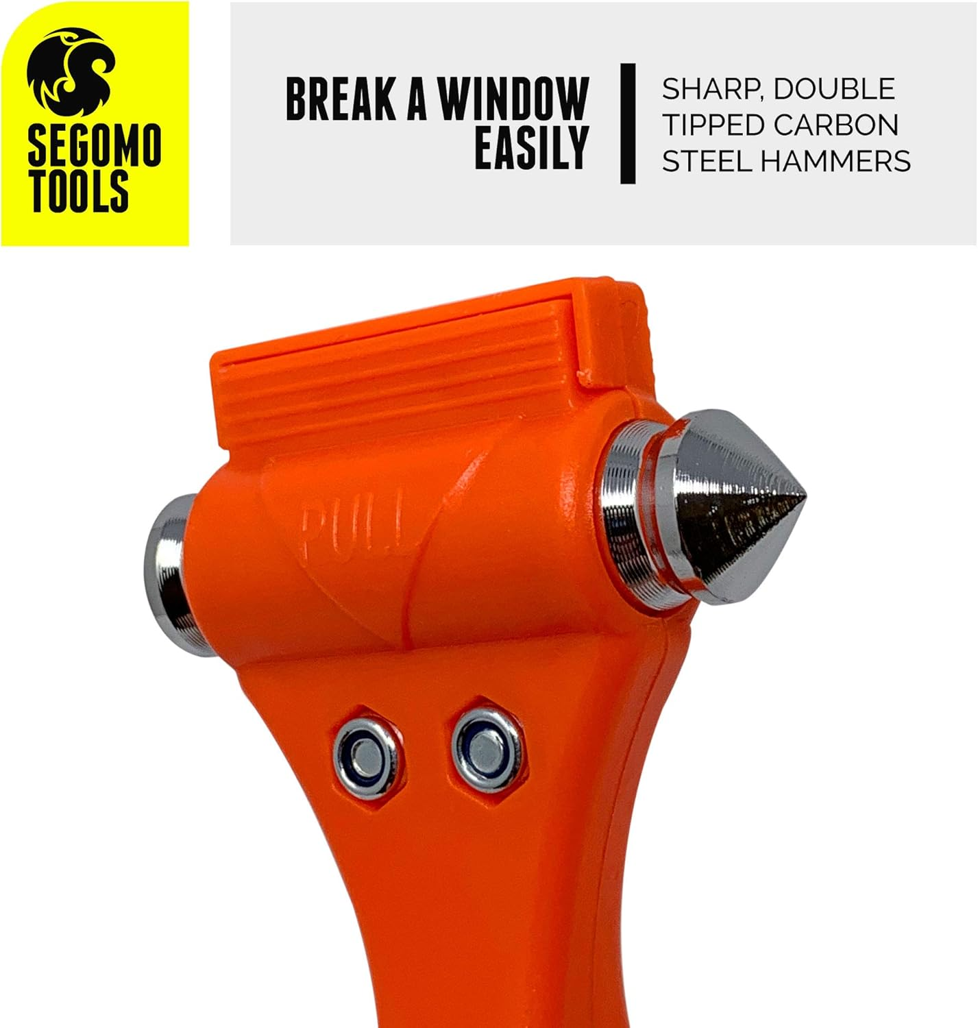 Segomo Tools 4 X Emergency Escape Safety Hammers with Car Window Breaker & Seat Belt Cutter | Car Safety Tool | Seat Belt Cutter and Glass Breaker | Emergency Car Tool - ESH04 image number 3
