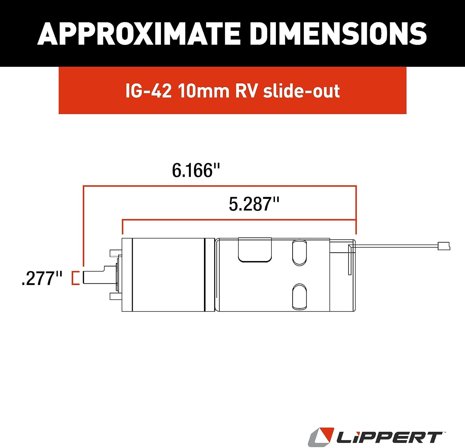 Lippert 236575 RV In-Wall Slide-Out Motor image number 1