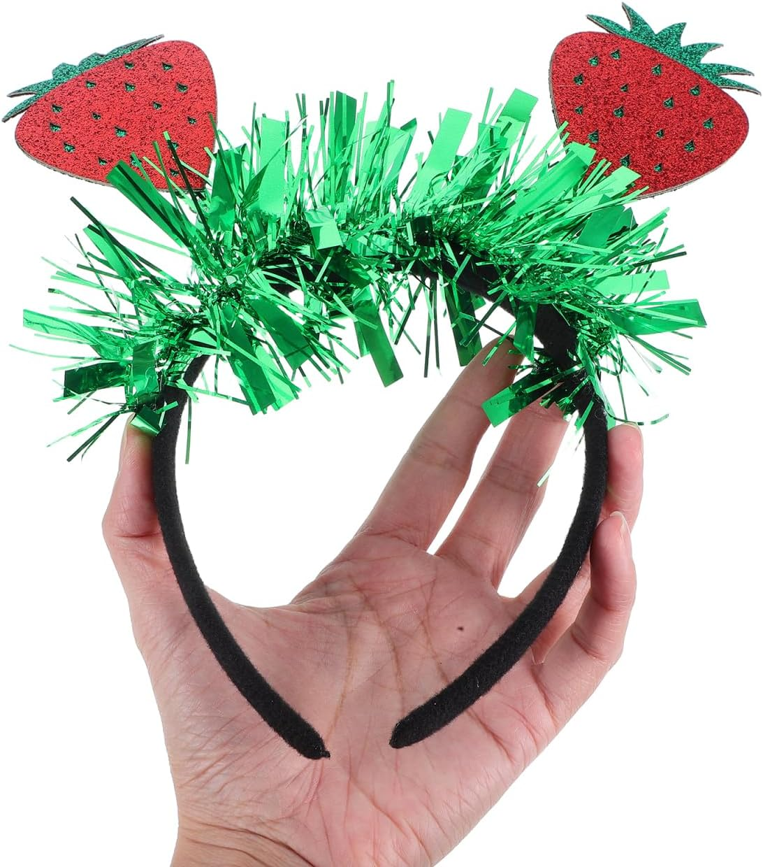 WOFASHPURET Pack of 4 Fruit Headbands Hawaiian Party Headband Glitter Fruit Hair Funny Fruit Headpiece for Christmas Holiday Wedding Birthday Party image number 6