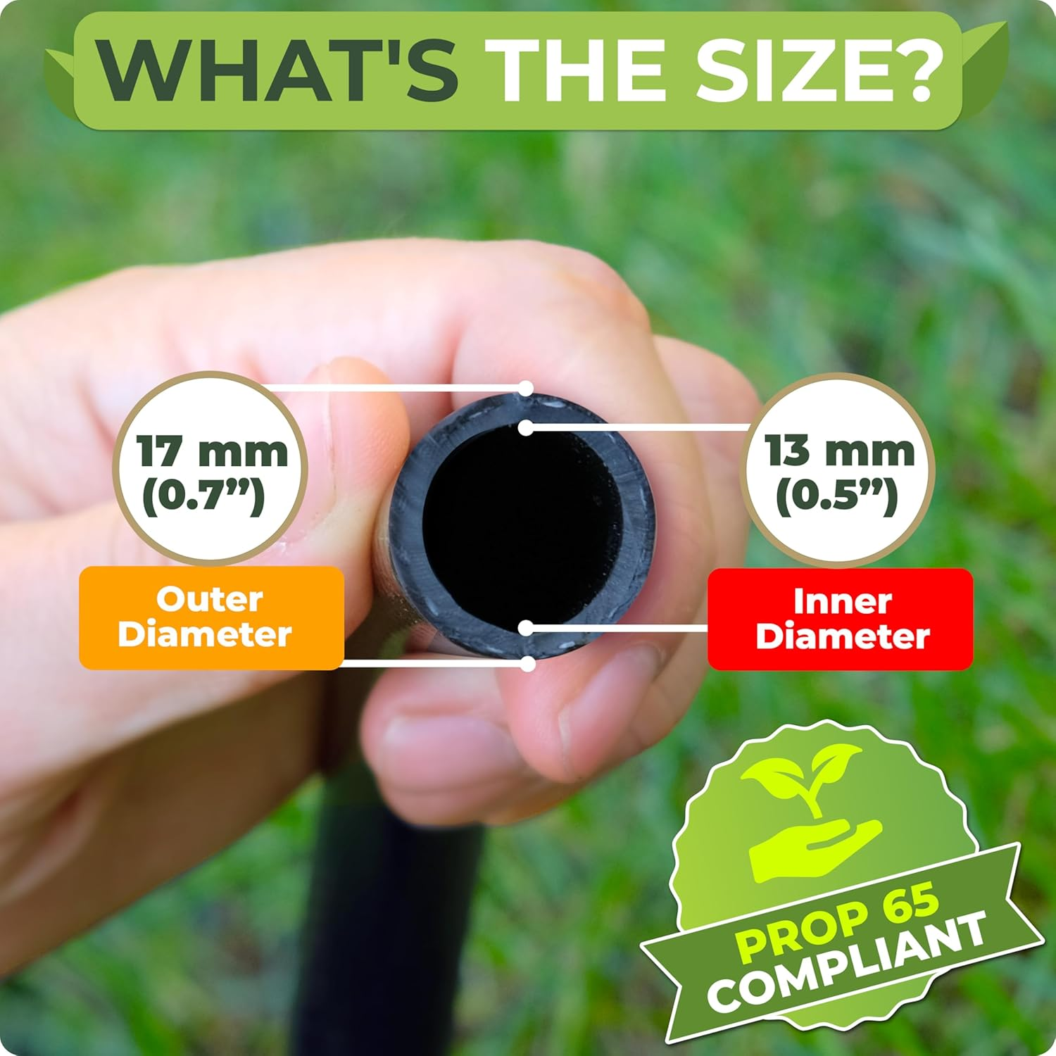 Carpathen 50 FT 1/2 Irrigation Tubing Mainline - Drip Irrigation Tubing Perfect for Push-To-Connect Garden Irrigation System, or as Blank Distribution Hose for Any Gardening Project image number 5