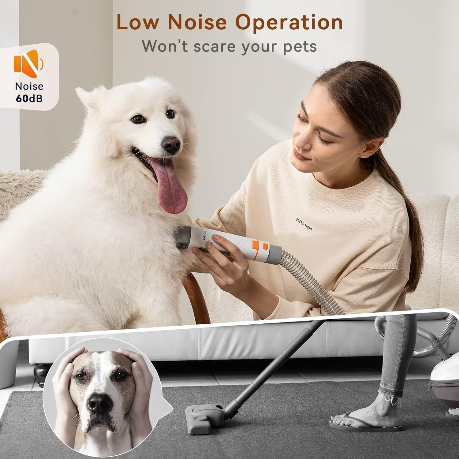 Afloia Dog Clippers Professional Clippers Dog Cat Pet Hair Trimmer Electric Pet Trimmer Cordless Hair Trimmer Rechargeable image number 1