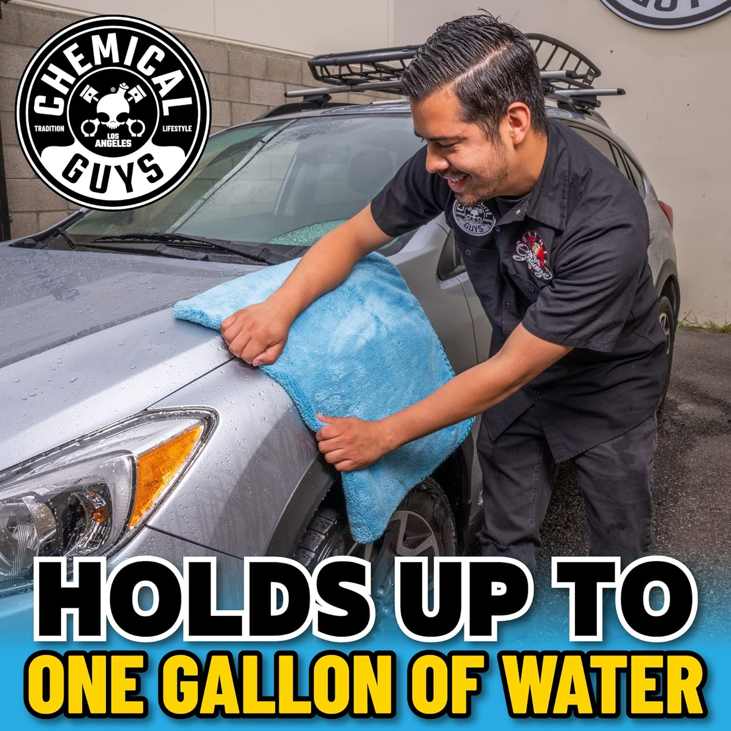 Chemical Guys Woolly Mammoth Microfiber Dryer Towel (36" X 25") Cars,Trucks, Suvs, Rvs, Home, Pets, Messes, Blue image number 6