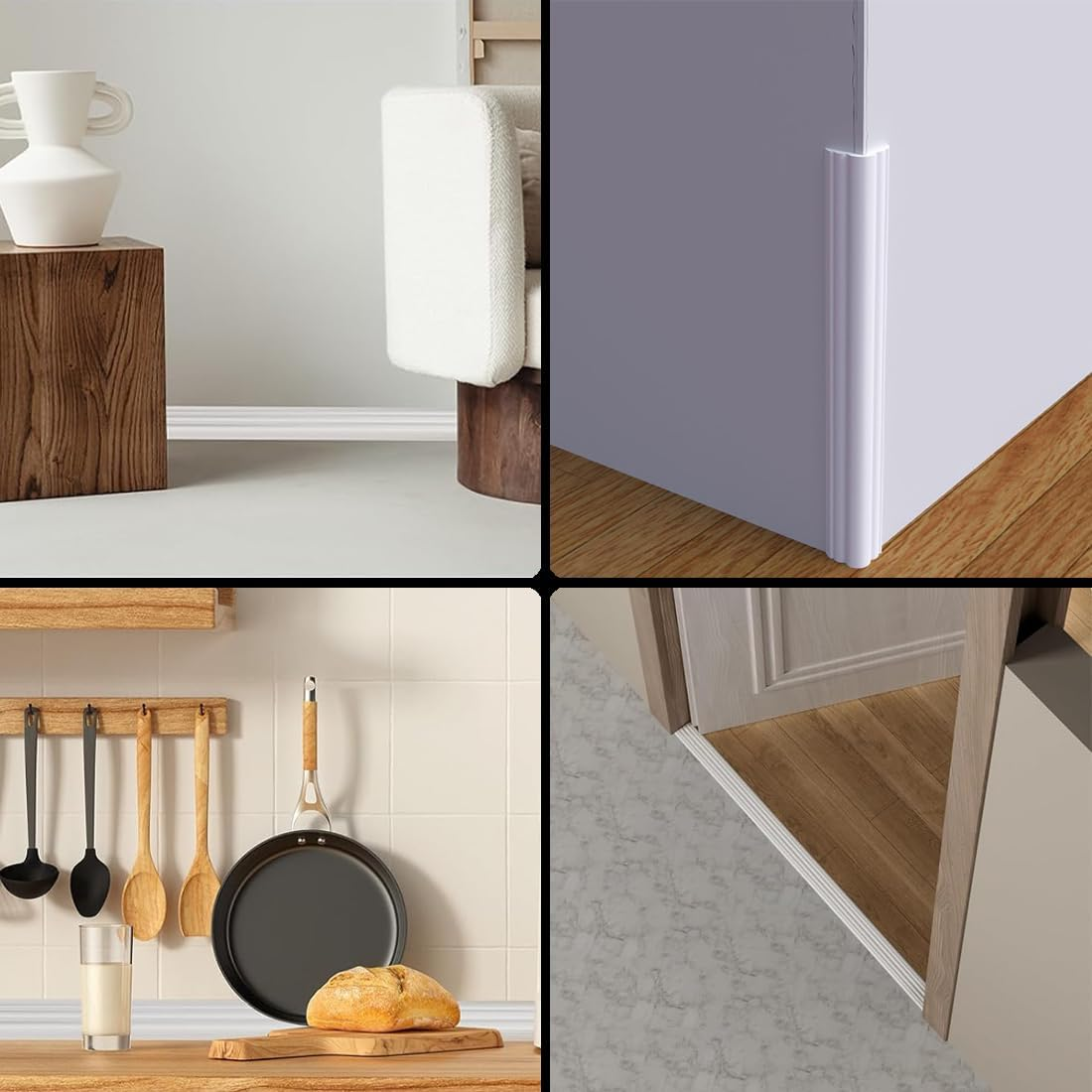 Flexible Self Adhesive Trim,Peel and Stick Trim,Wall Corner Protector,Corner Molding,Self Adhesive Corner Guards,For Wall Edge,Ceiling, Countertop,2Cm X3M.(White) image number 1