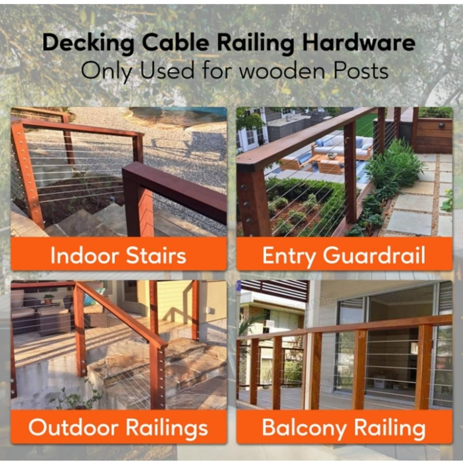 MTJNYZA Fence Tool,40 Pack Lag Screw Swage Stud Left & Right Handed Thread Swage Lag Screws for 1/8" Cable Railing Kit, T316 Stainless Steel Stair Deck Railing Hardware DIY Baluster Kit image number 4