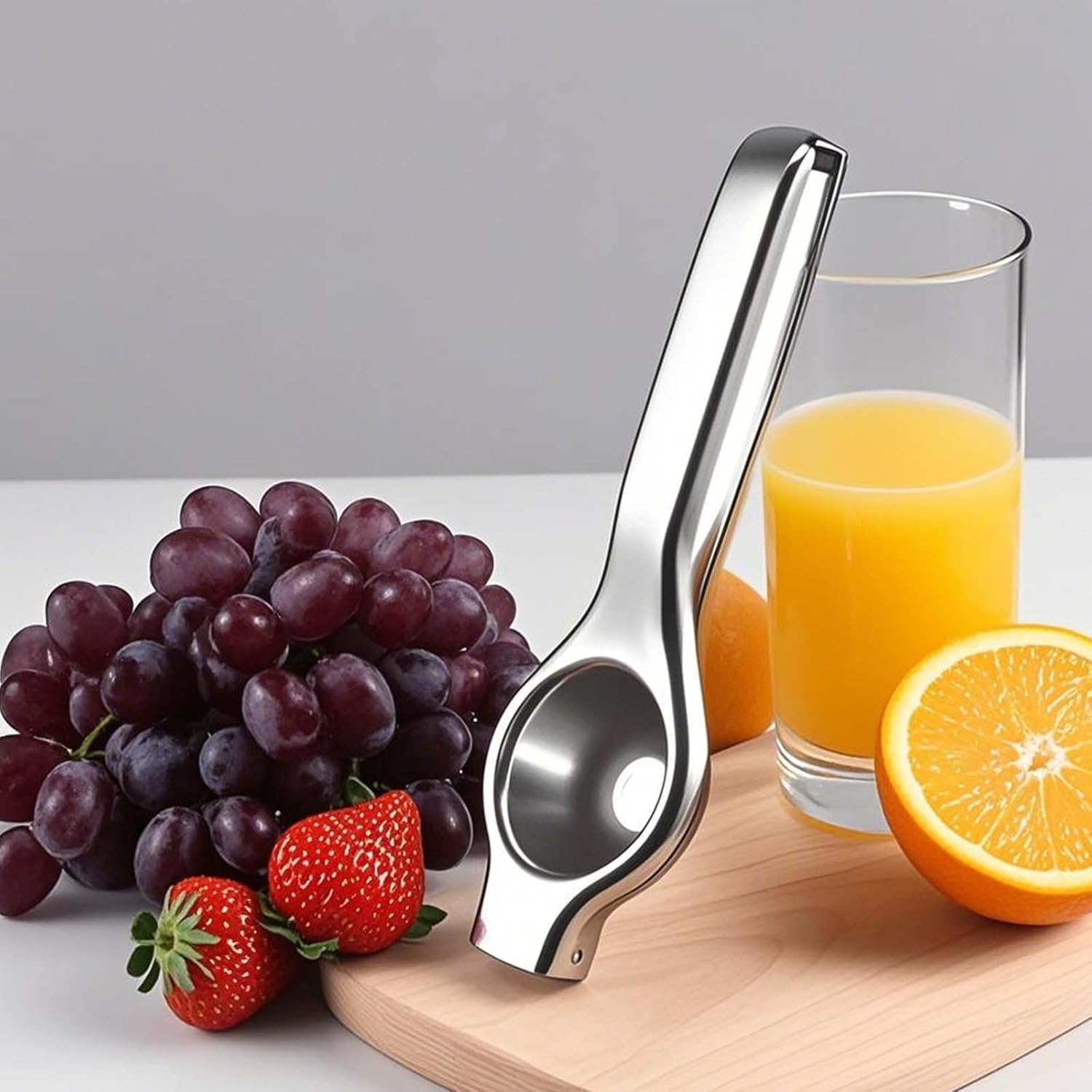 Loimon Lemon Squeezer Juicer, Stainless Steel Manual Juicer, Sturdy and Durable Kitchen Tool,Citrus Fruit Juicer for Lime Orange image number 6