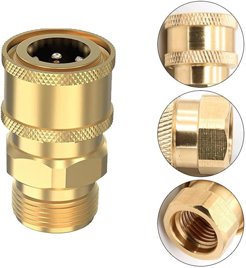Pressure Washer Quick Connect Kit - 3/8 Inch Quick Release Adapter Set, M22-15 Conversion Connector for High-Pressure Washer Tools & Accessories image number 6