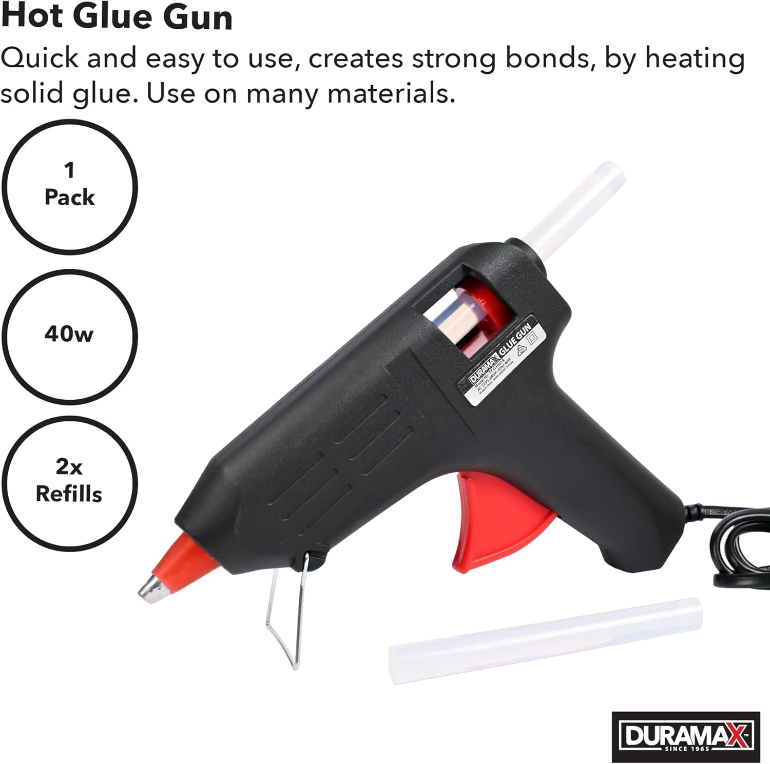 Duramax 40W Glue Gun with Glues (Pack of 3) image number 3