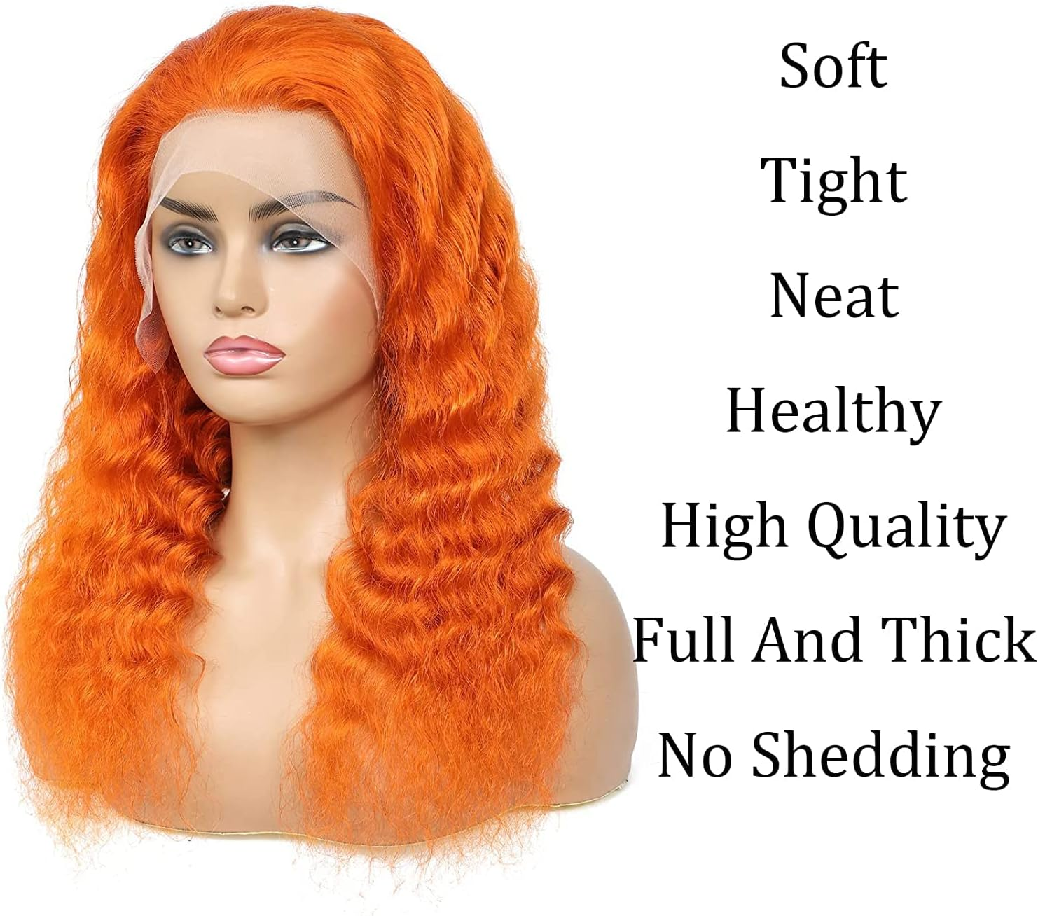 MNMNM Orange Lace Front Wigs Body Wave Human Hair Wig Lace Wig Brazilian Human Hair Wave 13 X 4 Human Hair Wig image number 2