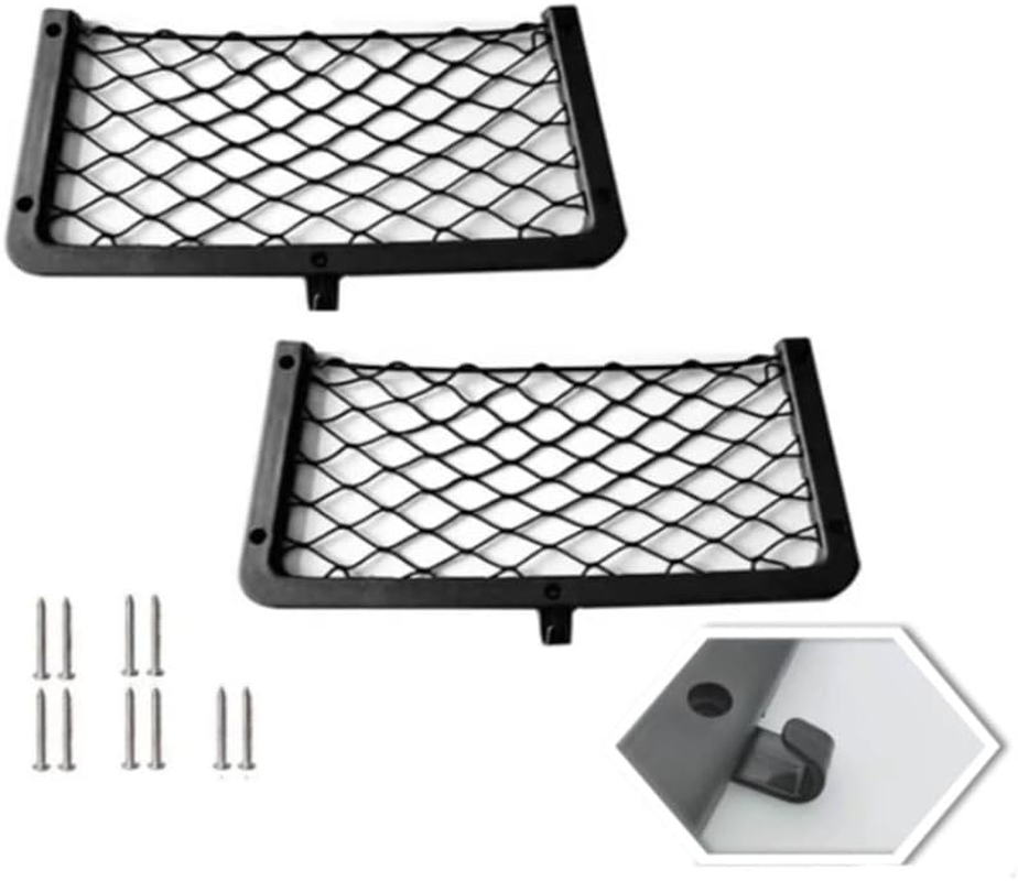 Storage Nets for Campervans, 3PCS Elastic Mesh Van Net Pocket with Hook for Caravan Motorhome Boat Storage Solutions Accessories image number 6