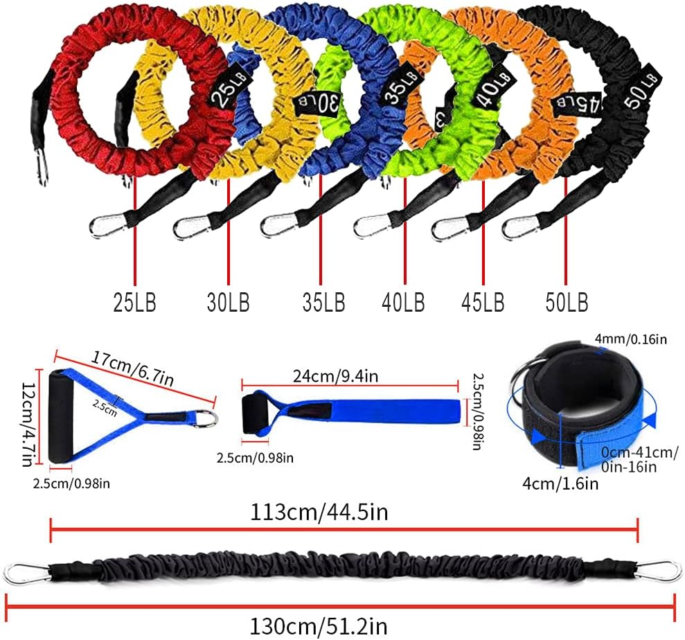 Sunsign Stackable Resistance Band Kit Extreme Workout Total-Body Training Home Gym Best for Beginner Professional image number 3