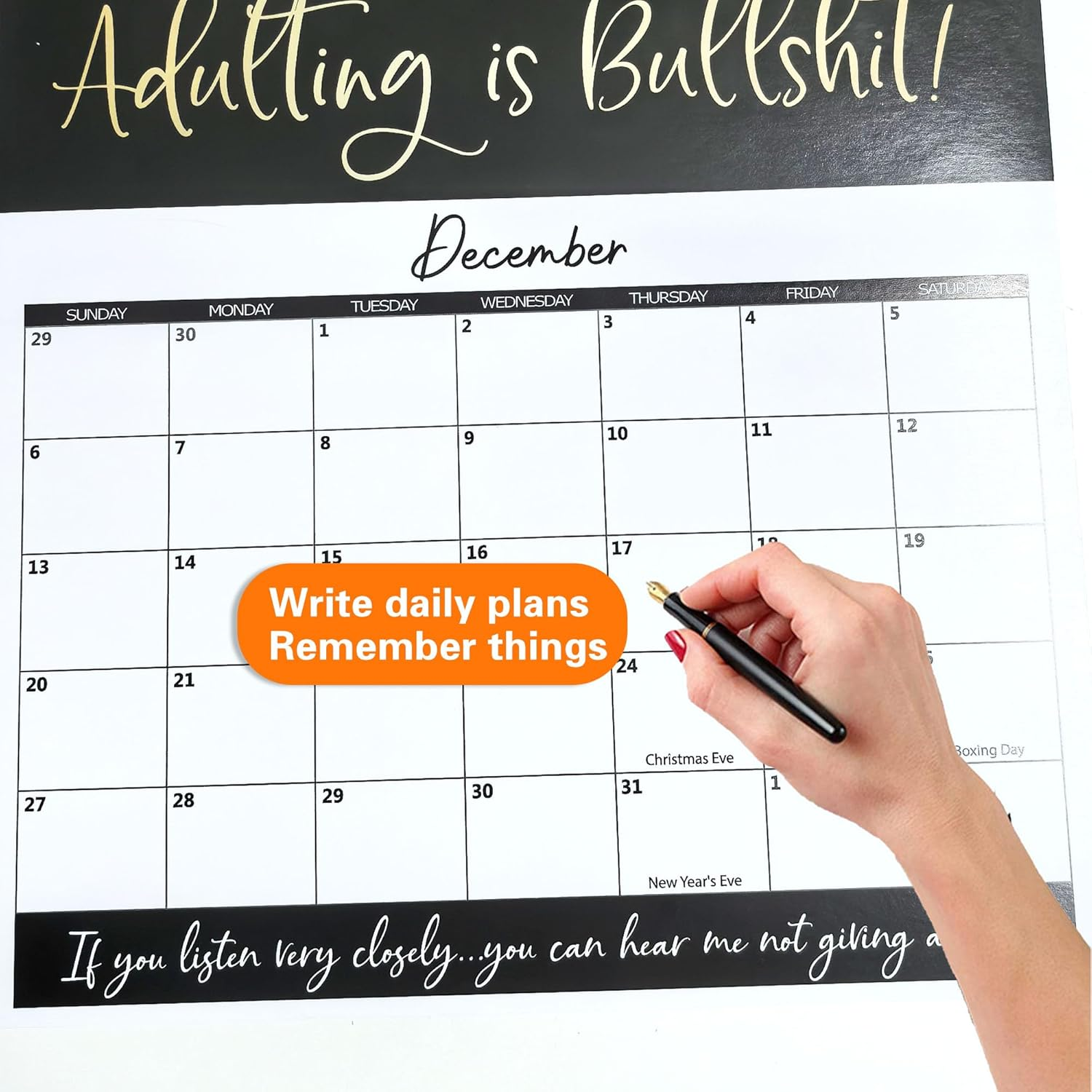 2026 Calendar for Tired-Ass Women, Fu-Ck It Calendar, Tired Woman 2026 Wall Calendar, Funny Wall Calendar for Home Office Decor, Swear Word Planner Monthly Calendar Gag Gifts for Women image number 3