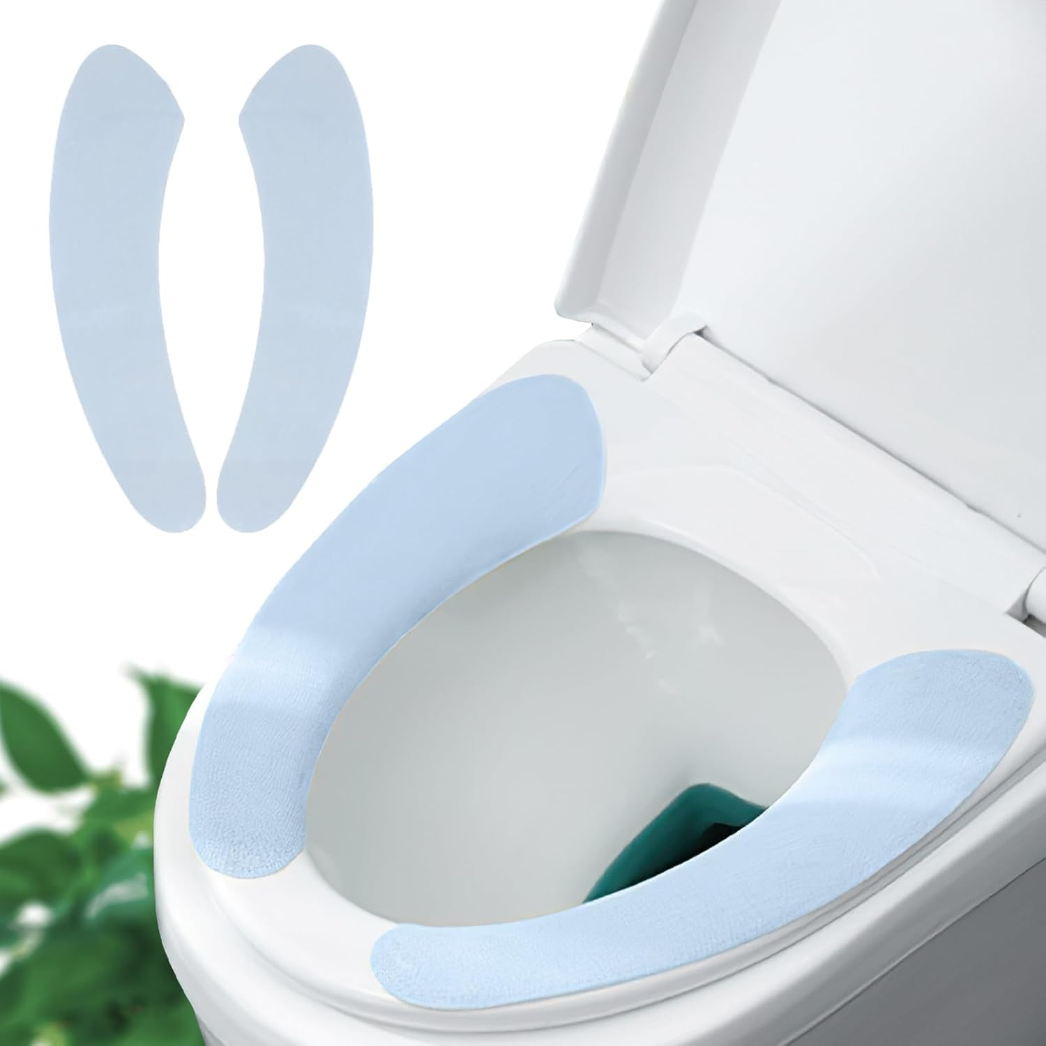 Iensen Thin and Warm Toilet Seat Cover Pad &ndash; Self-Adhesive, Adjustable and Cut-To-Fit, Comfortable and Easy to Clean, Perfect for Home Bathrooms (Pink)