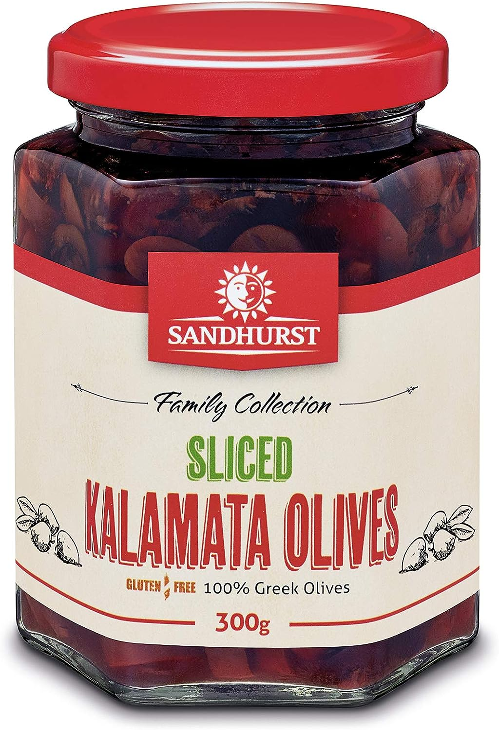 Sandhurst Sliced Kalamata Olives, 300 G