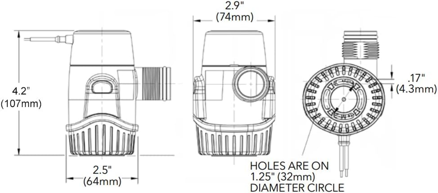 Rule 500 12V Automatic Sensing Bilge Pump image number 3