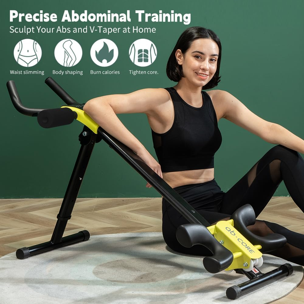Leikefitness Height Adjustable Ab Trainer Abdominal Whole Body Workout Machine Waist Cruncher Core Toner Leg Thighs Buttocks Shaper with LCD Monitor AB9380 - White image number 4