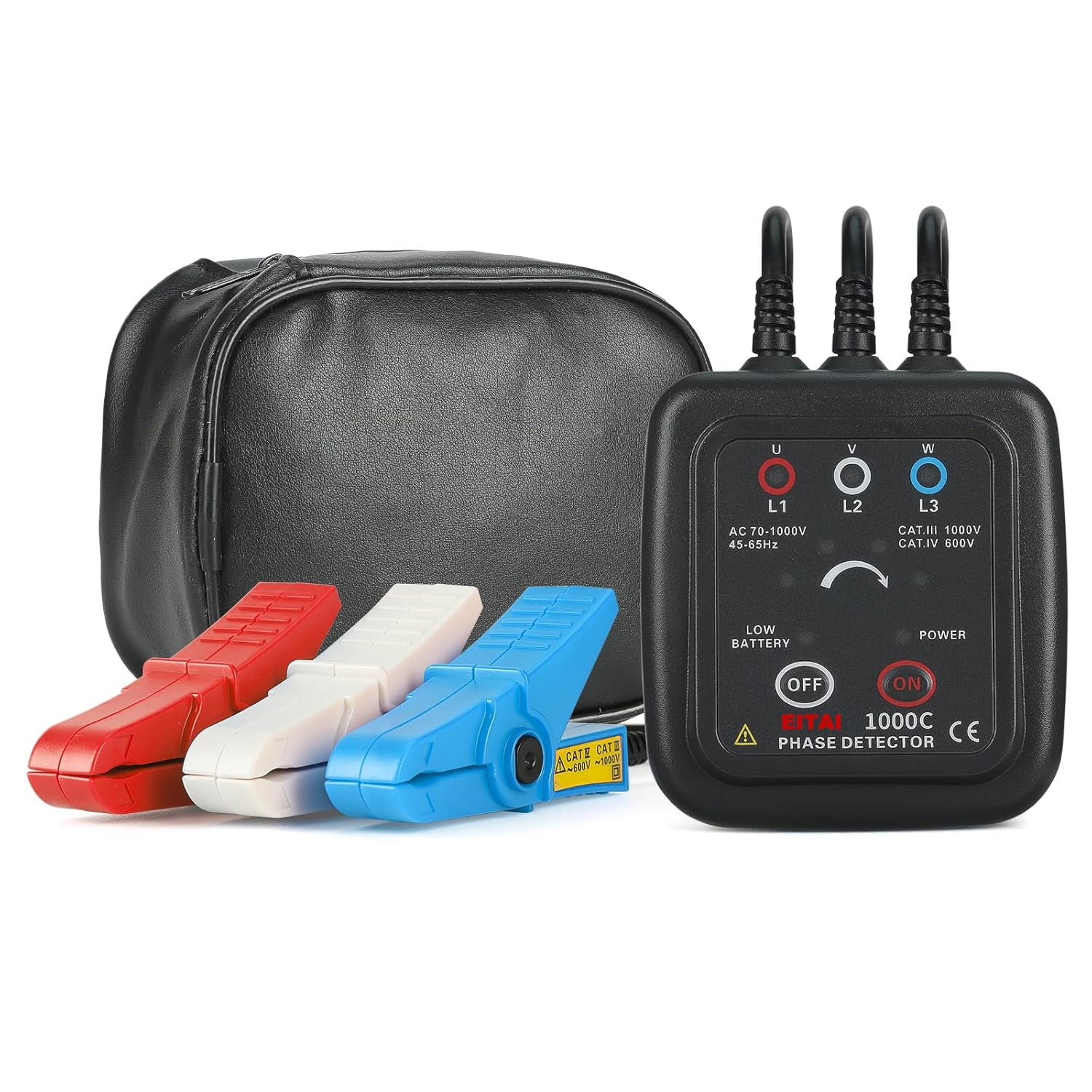 EITAI ETCR1000C Non-Contact Phase Sequence Tester, AC 70V-1000V, &Phi;0.6Inch/16Mm, Manufacturer Direct Sales, Phase Rotation Meter