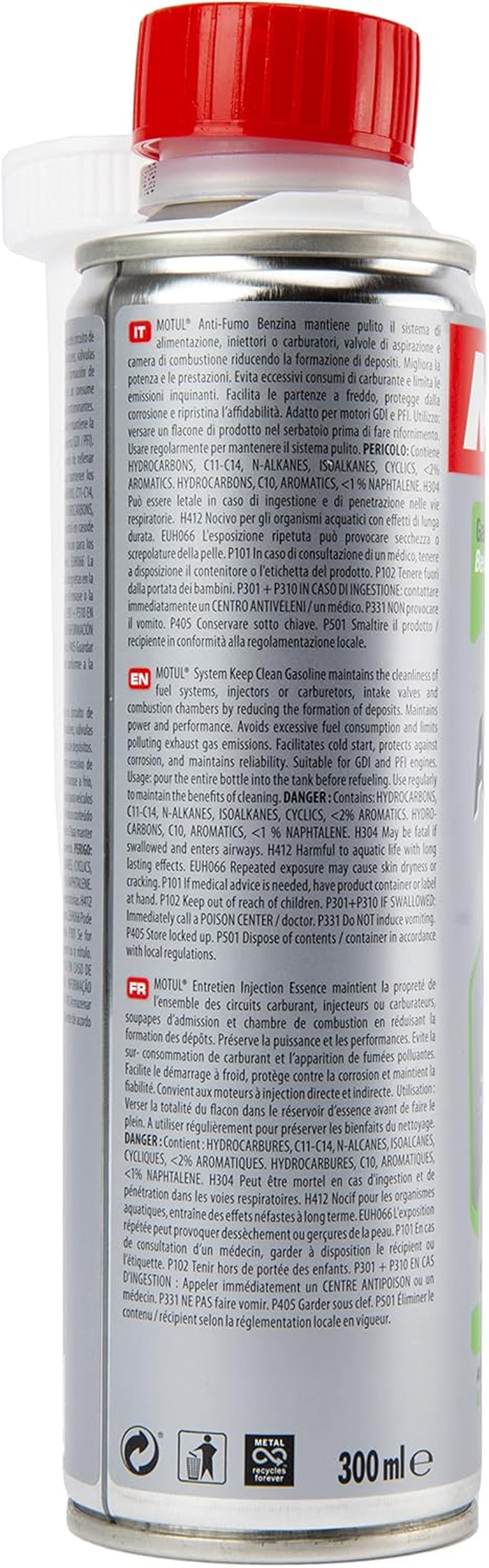 Motul Injector Care Petrol, Preventive Care Additive for Petrol Engines, Prevents Smoke, More Power, Less Consumption and Emissions, System Keep Clean Gasoline, 300 Ml