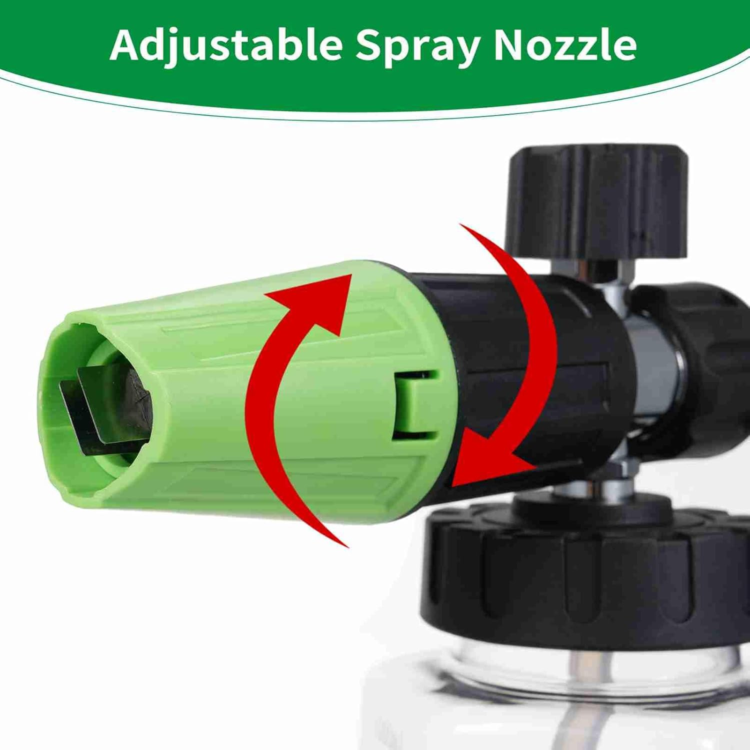 Car Wash Foam Cannon, 1L Foam Cannon, Car Foam Wide Neck Soap Sprayer for Pressure Washer, with Transparent Bottle, 1/4'' Quick Connector (Type 2) image number 7