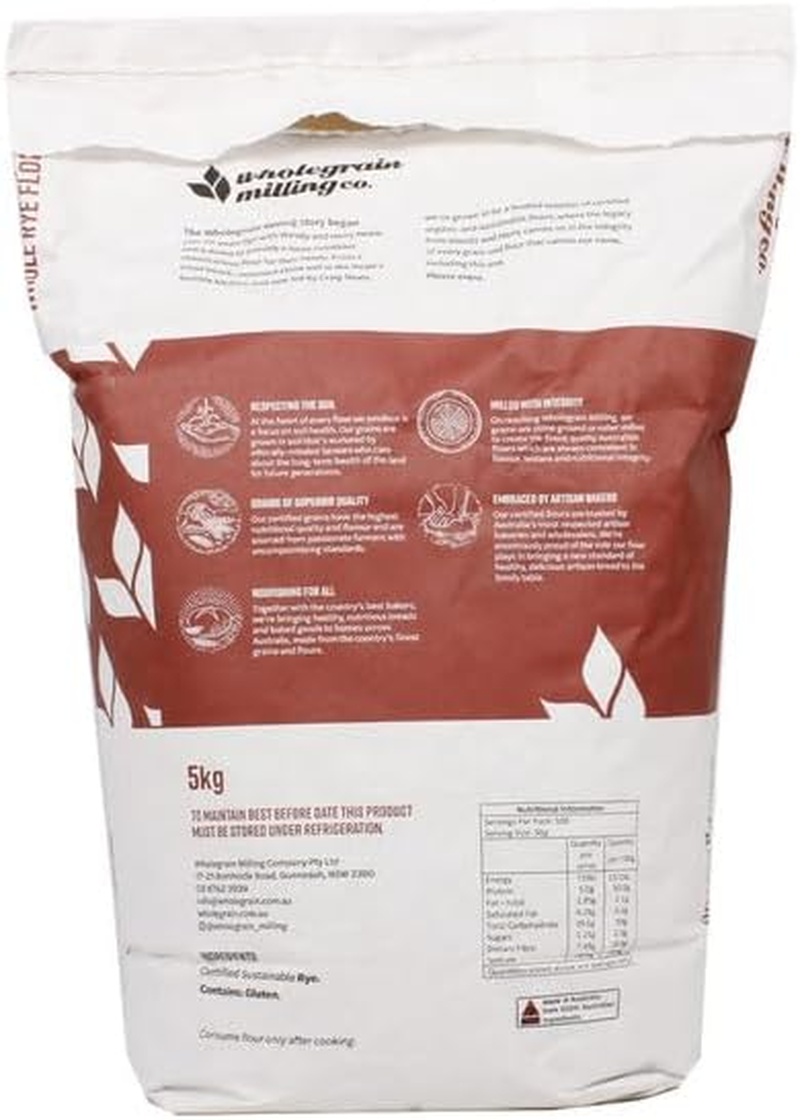 Sustainable Stoneground Whole Rye Flour 5KG image number 2