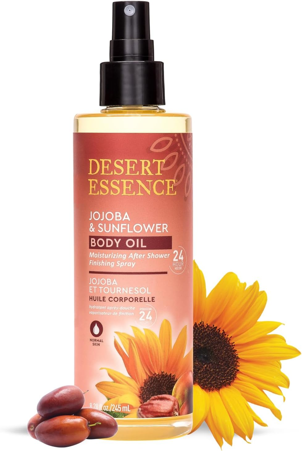 Desert Essence - Body Oil Jojoba & Sunflower - 8.28 Fl. Oz. image number 4
