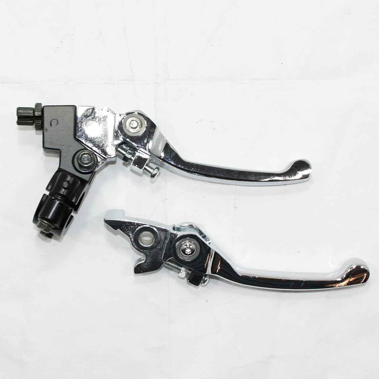 BLYGO SILVER Bifold Foldable Clutch + Brake Lever Handle 110Cc 125Cc PIT PRO DIRT BIKE image number 4