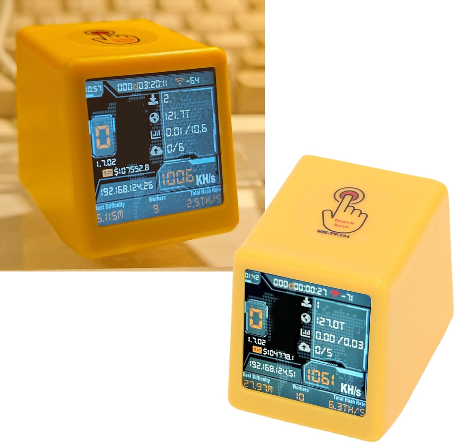 Dpofirs Miner Hashrate 1050-1060 Kh/S 1.54 Inch Smart Lottery Miner Mining Machine, One Click Web Updates image number 3