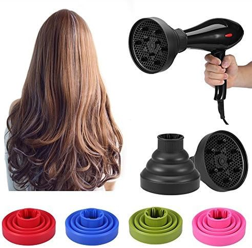 Silicone Hairdryer Diffuser Folding Hair Blower Professional Salon Hairdressing Styling Tool Universal Hood Cover, Green image number 5