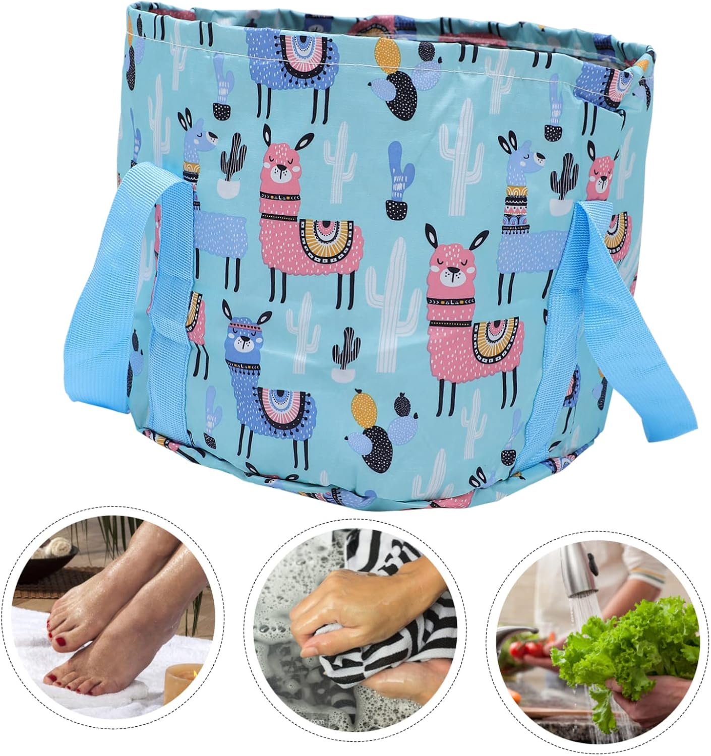 PLAFOPE Foldable Foot Soaking Bath Basin Multi-Use Soaking Bucket for Home Travel image number 1