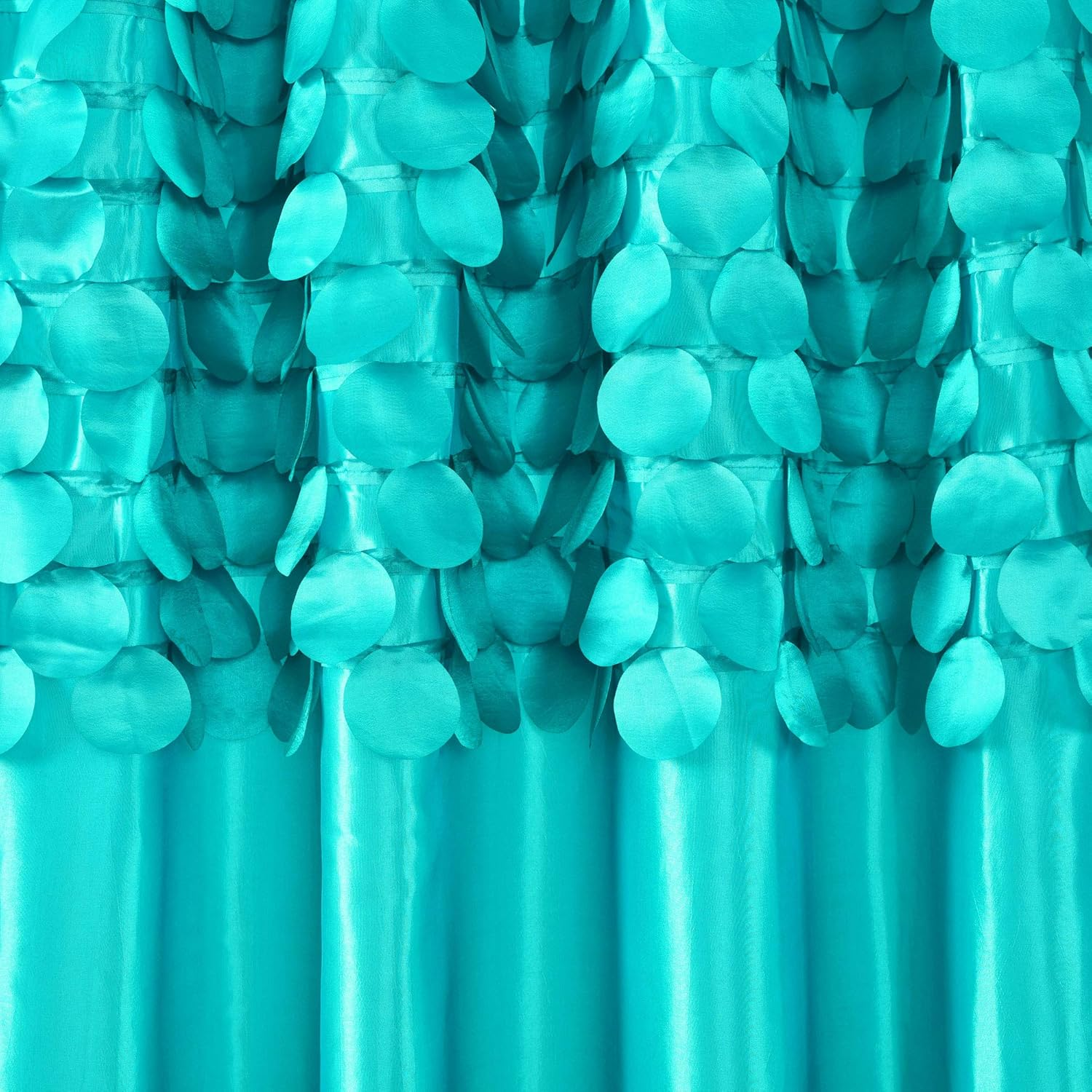 Lush Decor Circle Dream Window Curtain Panels, Turquoise, Set of 2 image number 1