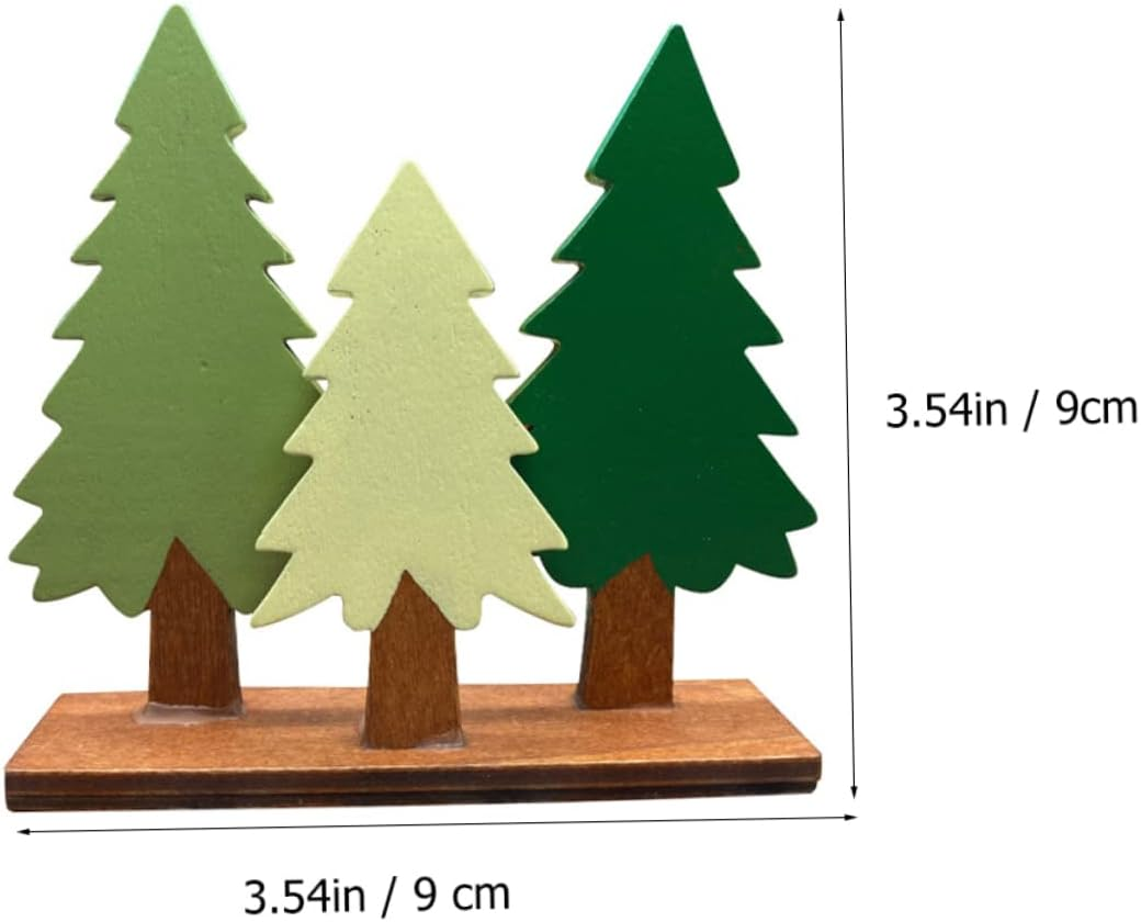 1Pc Chic Wooden Pine Tree Decoration for Festive Parties Adorable Imitation Pine Tree Decor Creative Boys and Girls Imagination Christmas image number 2