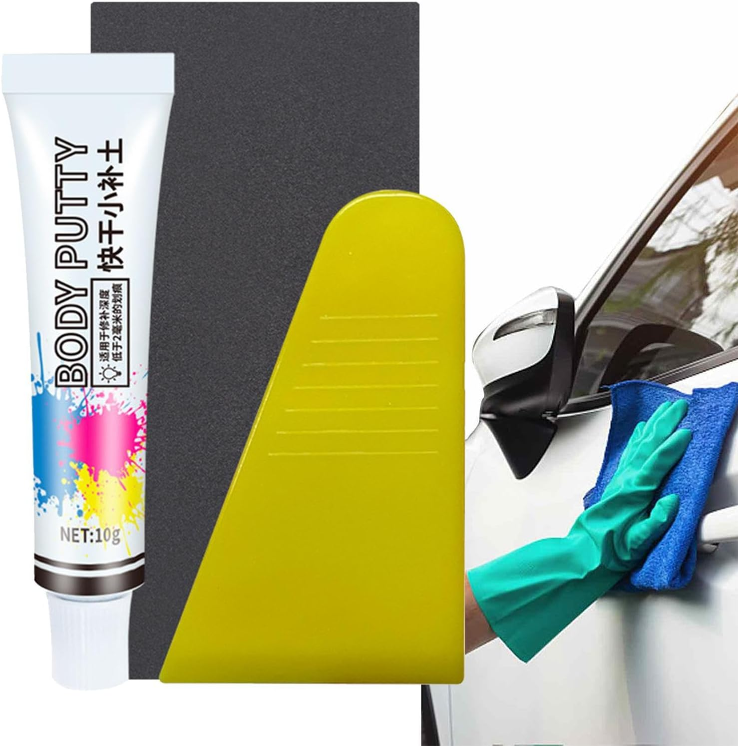 Car Body Repair Filler,Automotive Scratch Repair Putty Quick Dry Filler - Car Detailing Supplies for Peeling Paint, Deep Scratches within 2MM Borato image number 3