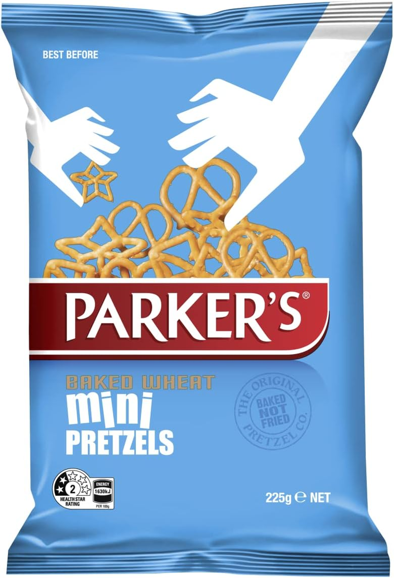 Parker'S Mini Pretzels Party Bag Salted 225G image number 1