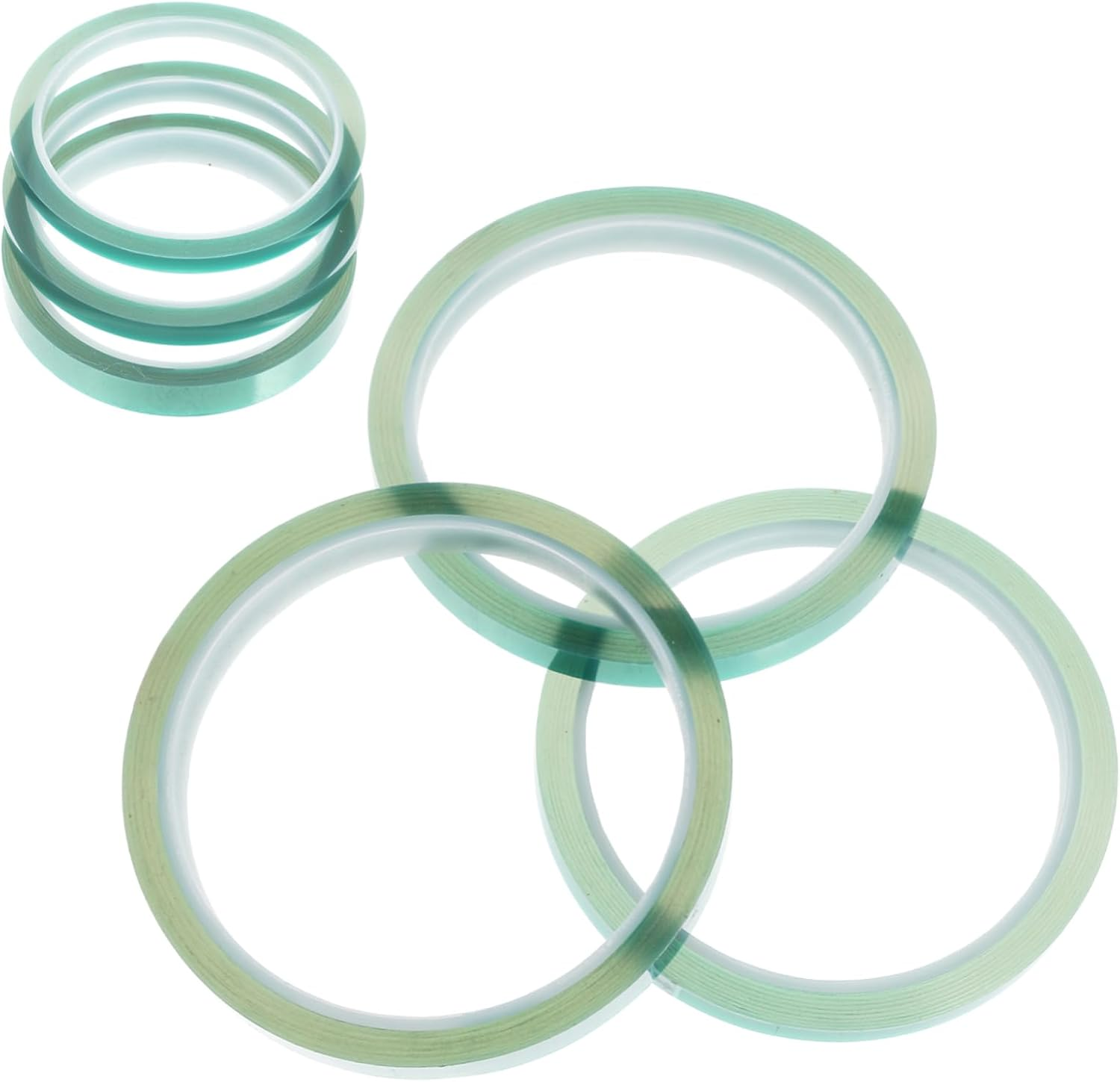 KICHOUSE 6Pcs High Temperature Adhesive Tapes Heat Resistant Insulated Silicone Protective Films for Spray Paint Masking Total Wear Resistant for Electronics and Packaging image number 3