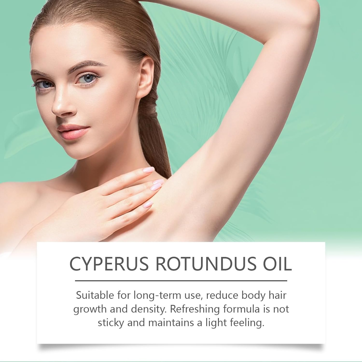 Cyperus Rotundus Hair Removal Oil 60Ml - Peptide-Infused Reduces Unwanted Hair Growth & Shrink Pores, Moisturizes Soothes Skin for Sensitive Face Body Legs & after Shave Natural Soothing (1 Bottle) - 2 Bottles image number 5