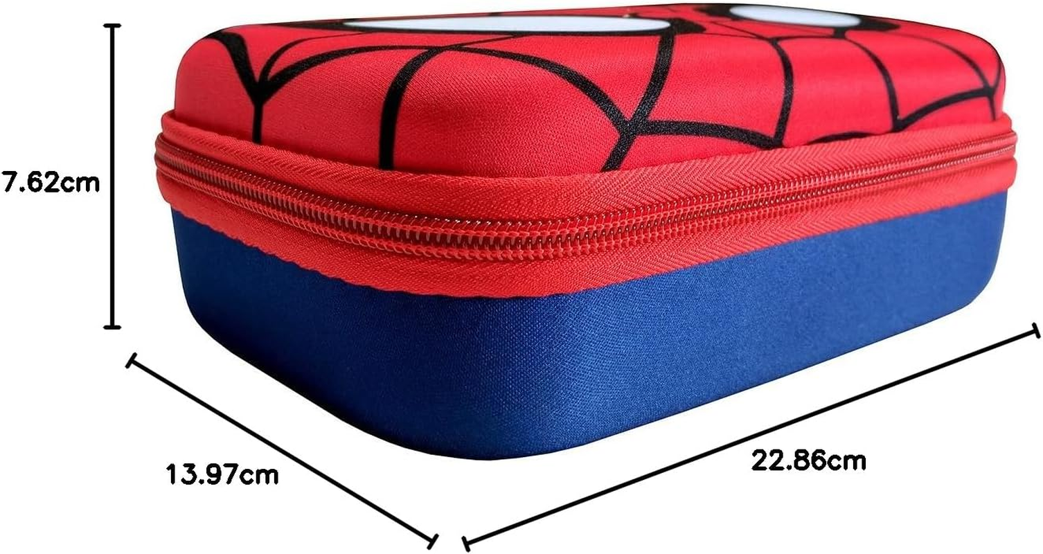 Hard Shell Molded Zippered Pencil/Storage Case (Spider-Man), Red image number 3