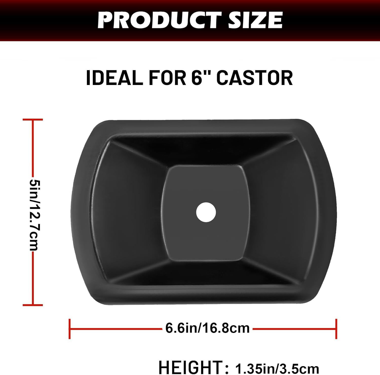 8" Trailer Jack Block &ndash; Heavy Duty Wheel Chocks for Trailer, RV & Motorcycle, Reinforced Rubber Stabilizer, Prevent Rolling, High Grip Wheel Chock for Trailers & RV image number 2