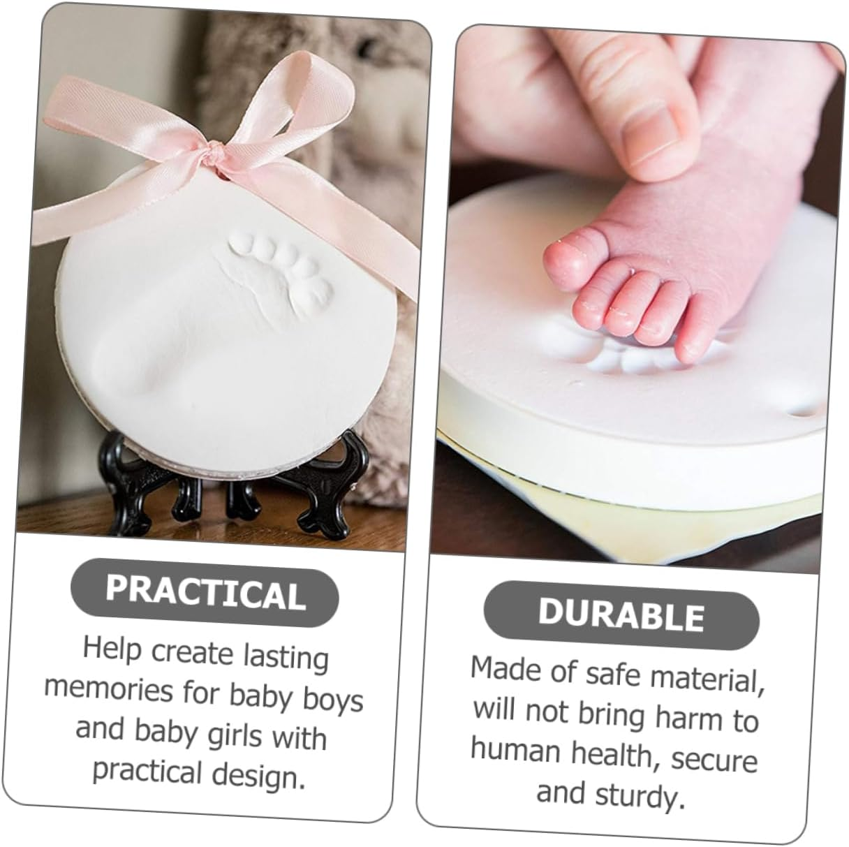 4Pcs Newborn Handprint Footprint Kit Dymadon Gifts Born Memory Handprint Footprint Pad image number 6
